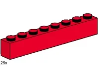 LEGO® Set 3482 - 1 x 8 Red Bricks