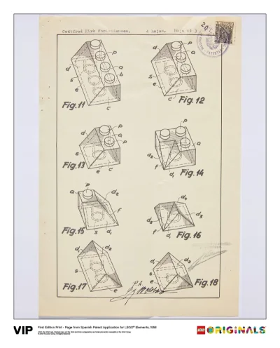 LEGO® Set 5006001 - Spanish Patent LEGO Elements 1958