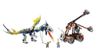 LEGO® Set 7021 - Viking Double Catapult versus the Armored Ofnir Dragon