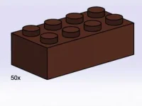LEGO® Set 3754 - 2 x 4 Brown Bricks
