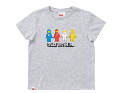 LEGO® Set 5009115 - Short-Sleeve Space Traveler Kids T-Shirt – Gray Mélange