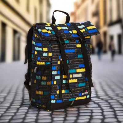 LEGO® Set BACKPACK-28 - Multi Colour Roll Top Backpack