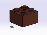 LEGO® Set 3753 - 2 x 2 Brown Bricks