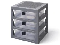 LEGO® Set 5006608 - 3-Drawer Storage Rack (Gray)