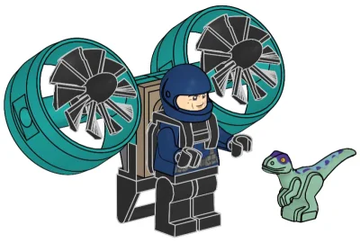 LEGO® Set 122505 - Guard with Jet Pack and Raptor