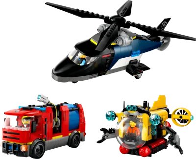 LEGO® Set 60462 - Helicopter, Fire Truck & Submarine Remix